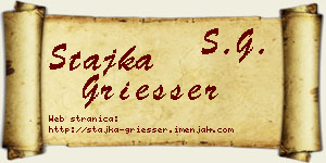 Stajka Griesser vizit kartica